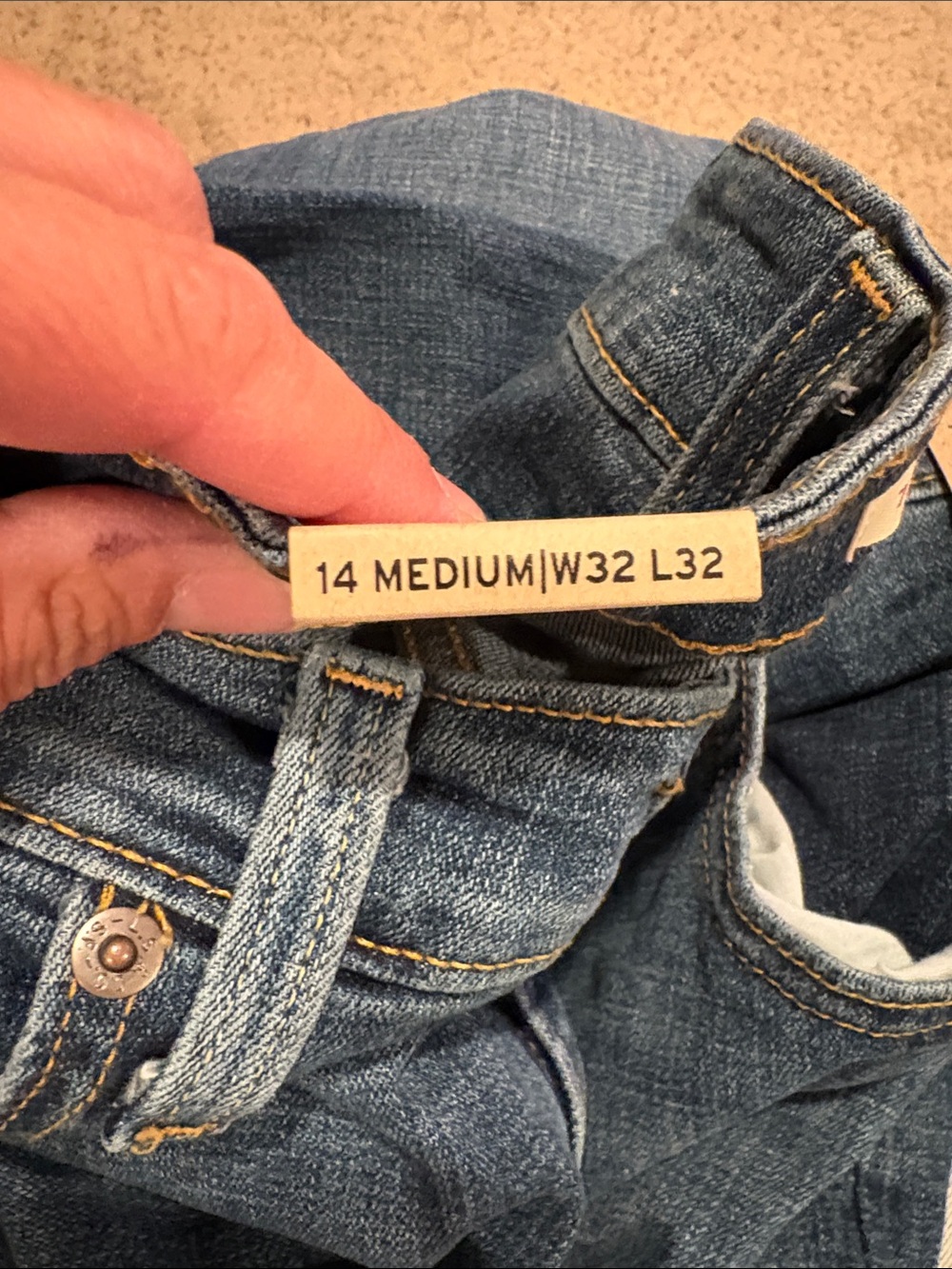 Levi's Medium Blue High-Rise Bootcut Jeans - Picture 6 of 8